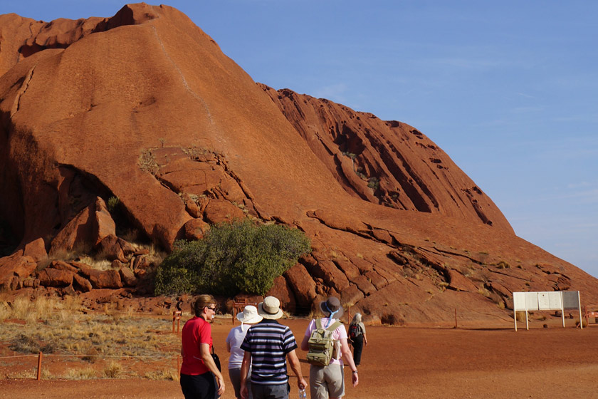 Walking around Uluru
